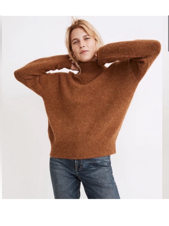 Madewell Sweaters - Madewell Dillon Mockneck Pullover Sweater Heather Cumin